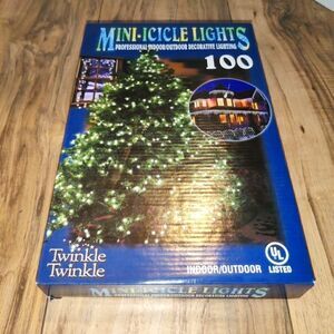 Twinkle Twinkle Christmas Holiday Mini Icicle Lights 100 Indoor/ Outdoor